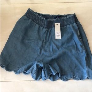 NWT Francesca’s chambray shorts
